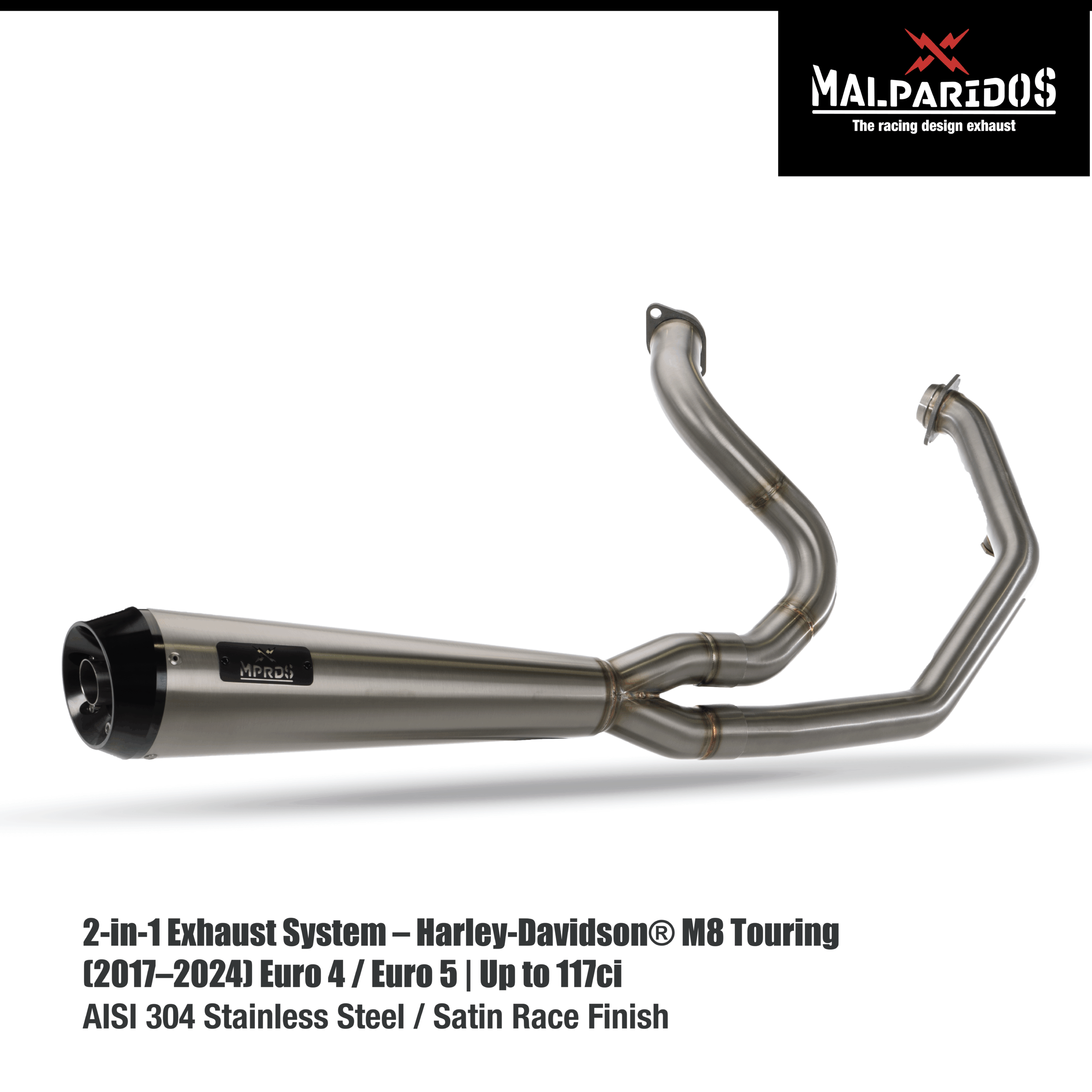 Malparidos 2:1 Exhaust System Touring M8 - Image 5