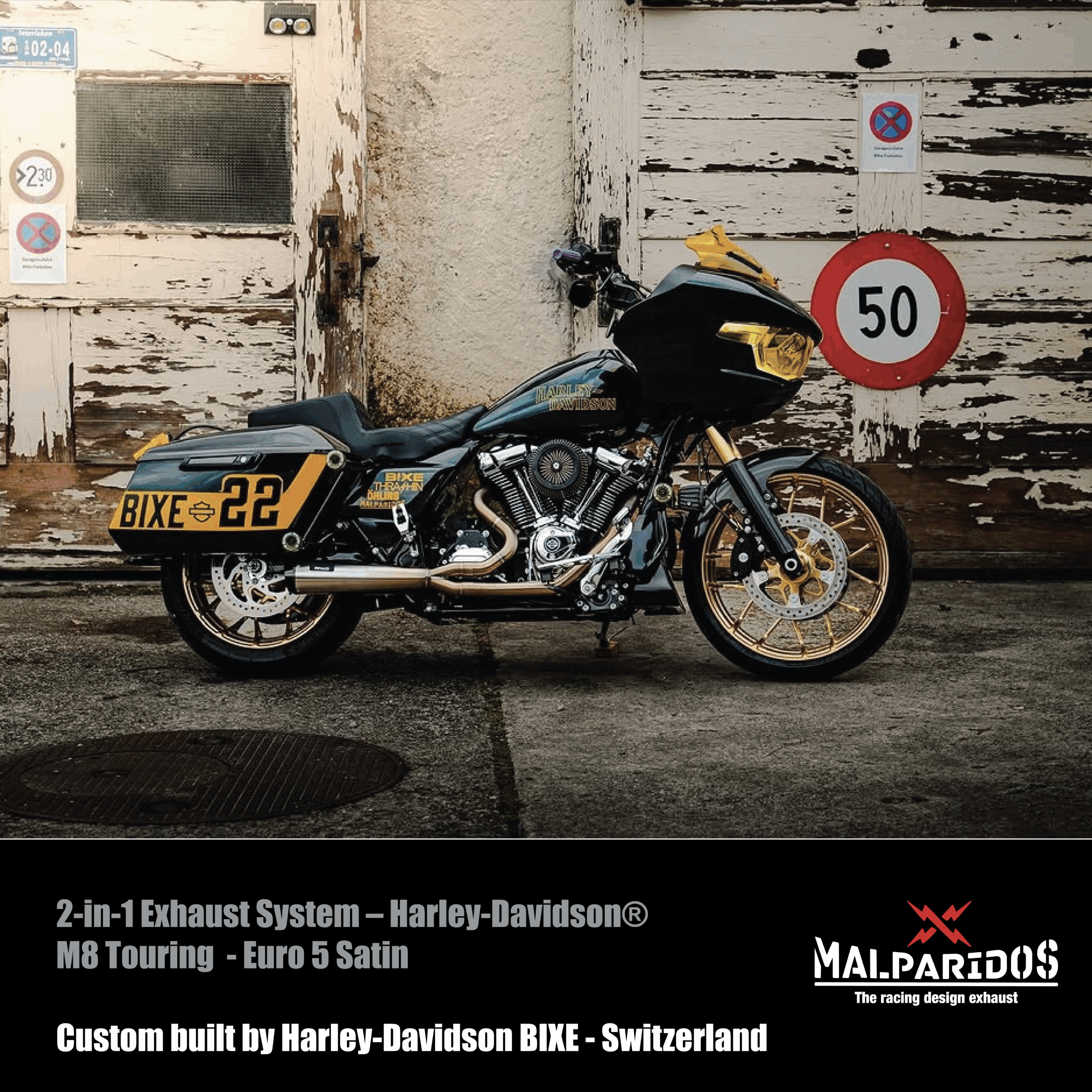 Malparidos 2:1 Exhaust System Touring M8 - Image 7